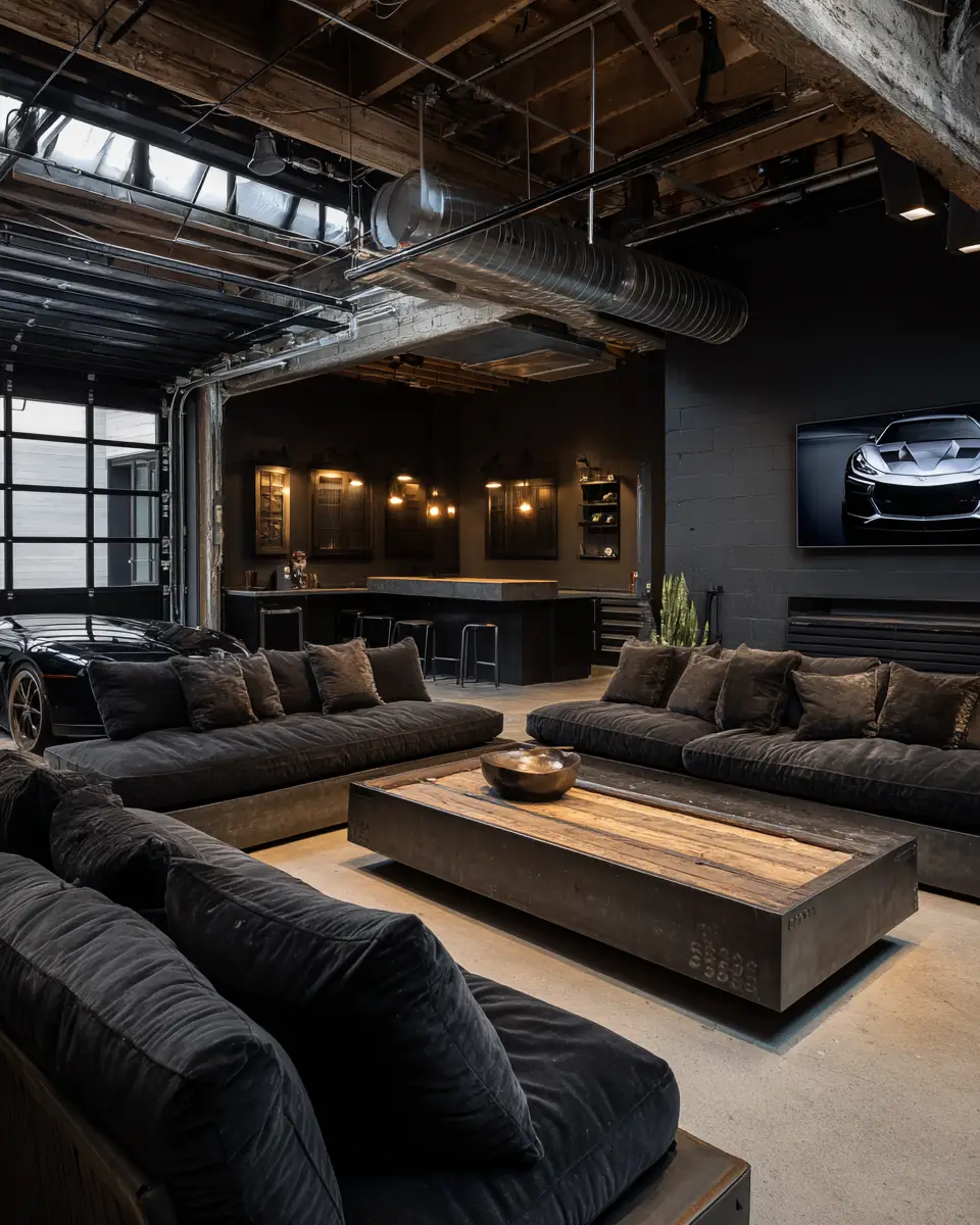 Moody Organic Modern Garage Decor Ideas