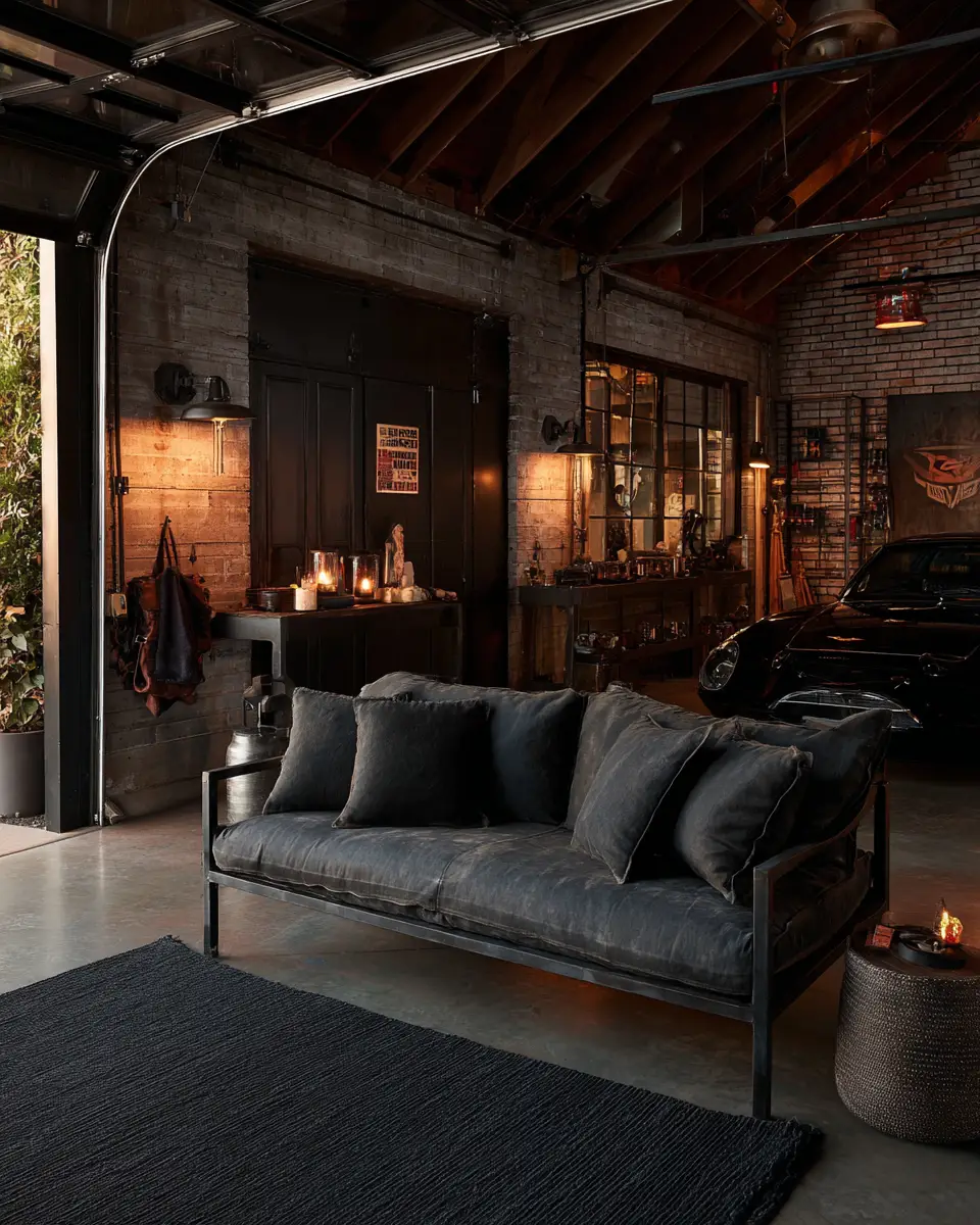 Moody Organic Modern Garage Decor Ideas