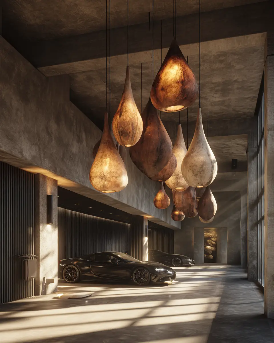 Moody Organic Modern Garage Decor Ideas