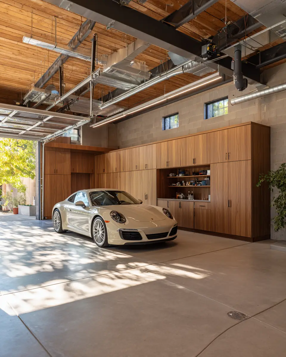 Moody Organic Modern Garage Decor Ideas