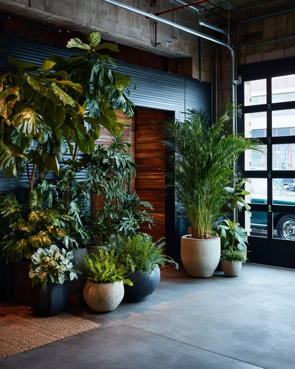 Moody Organic Modern Garage Decor Ideas