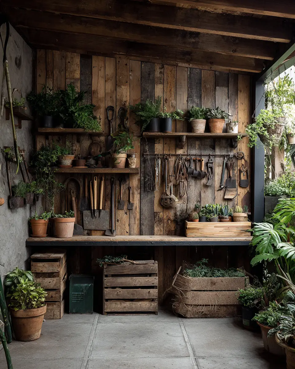 Moody Organic Modern Garage Decor Ideas