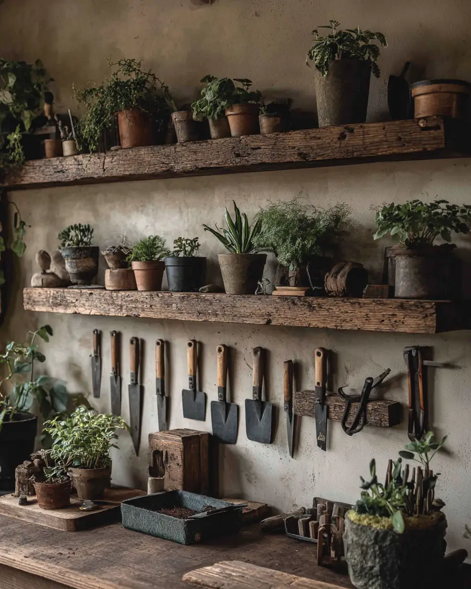 Moody Organic Modern Garage Decor Ideas