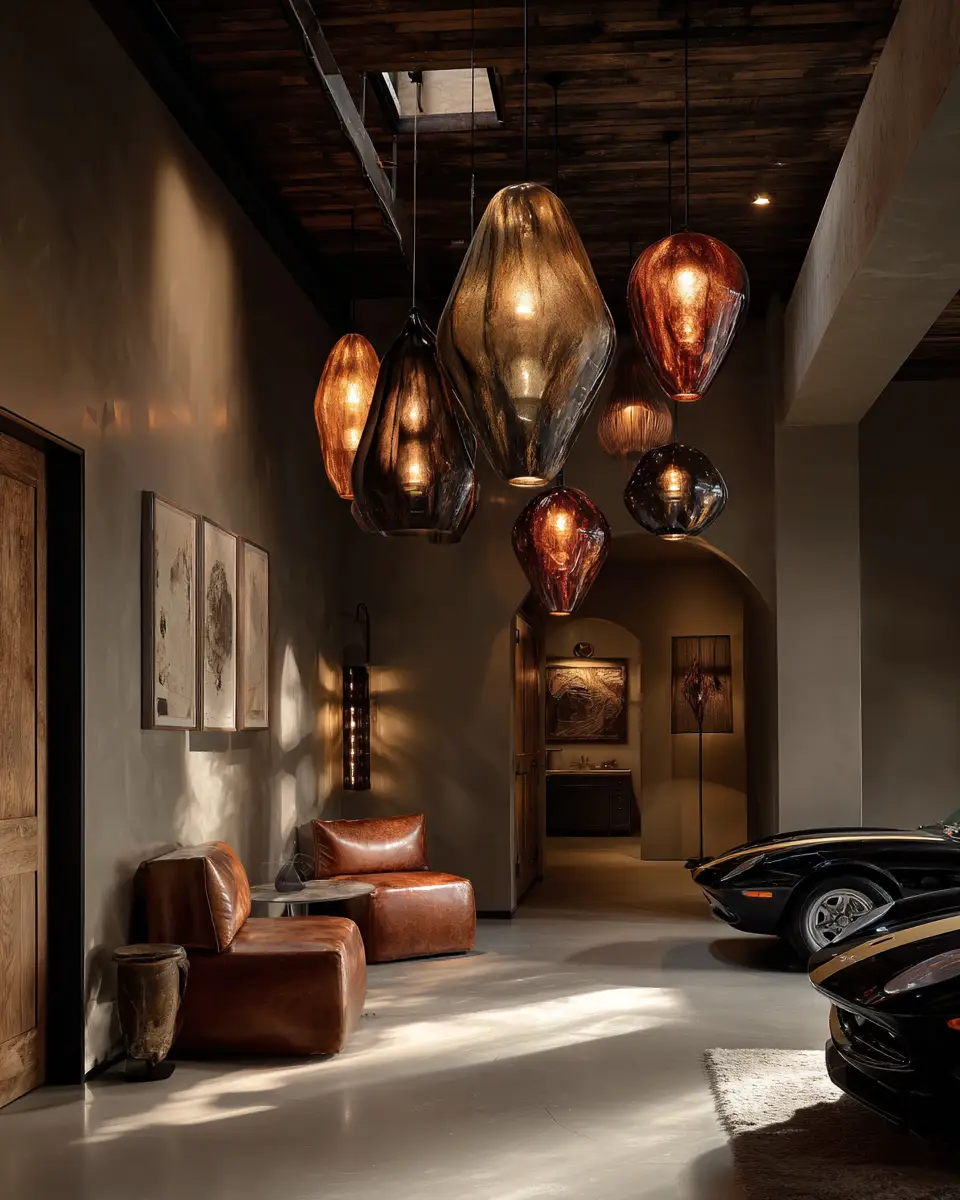 Moody Organic Modern Garage Decor Ideas