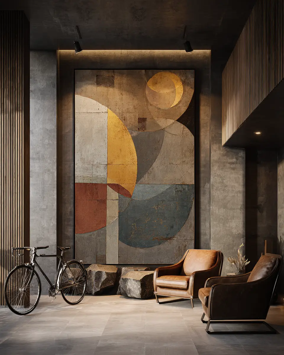 Moody Organic Modern Garage Decor Ideas