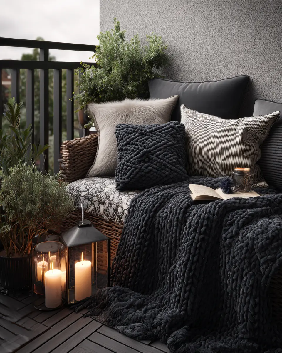 Moody Scandinavian Balcony Decor Ideas - Featured