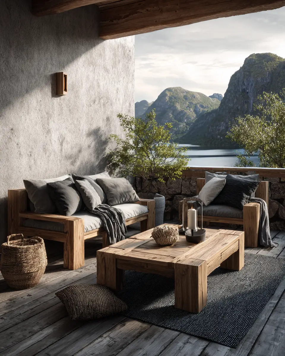 Moody Scandinavian Balcony Decor Ideas