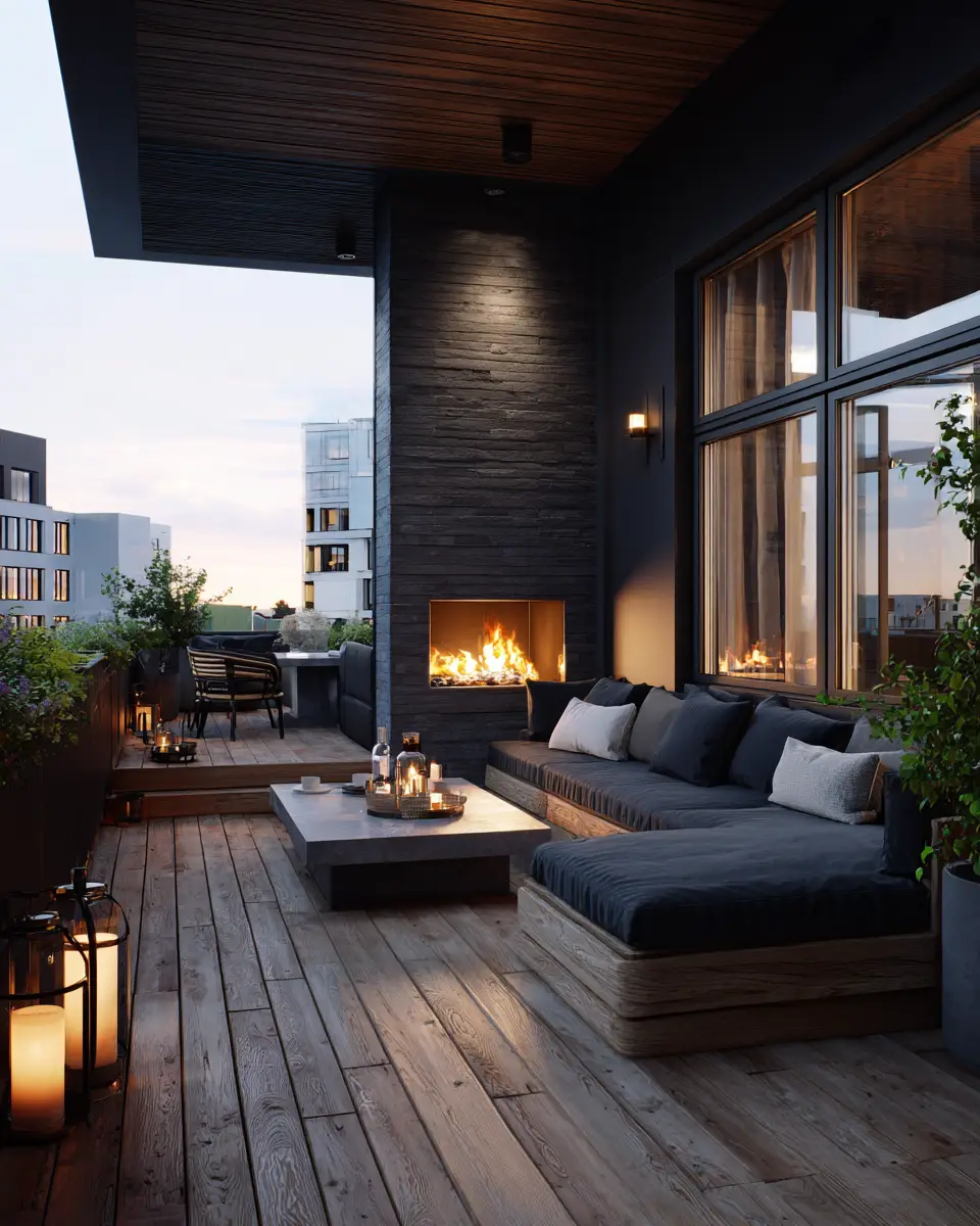 Moody Scandinavian Balcony Decor Ideas