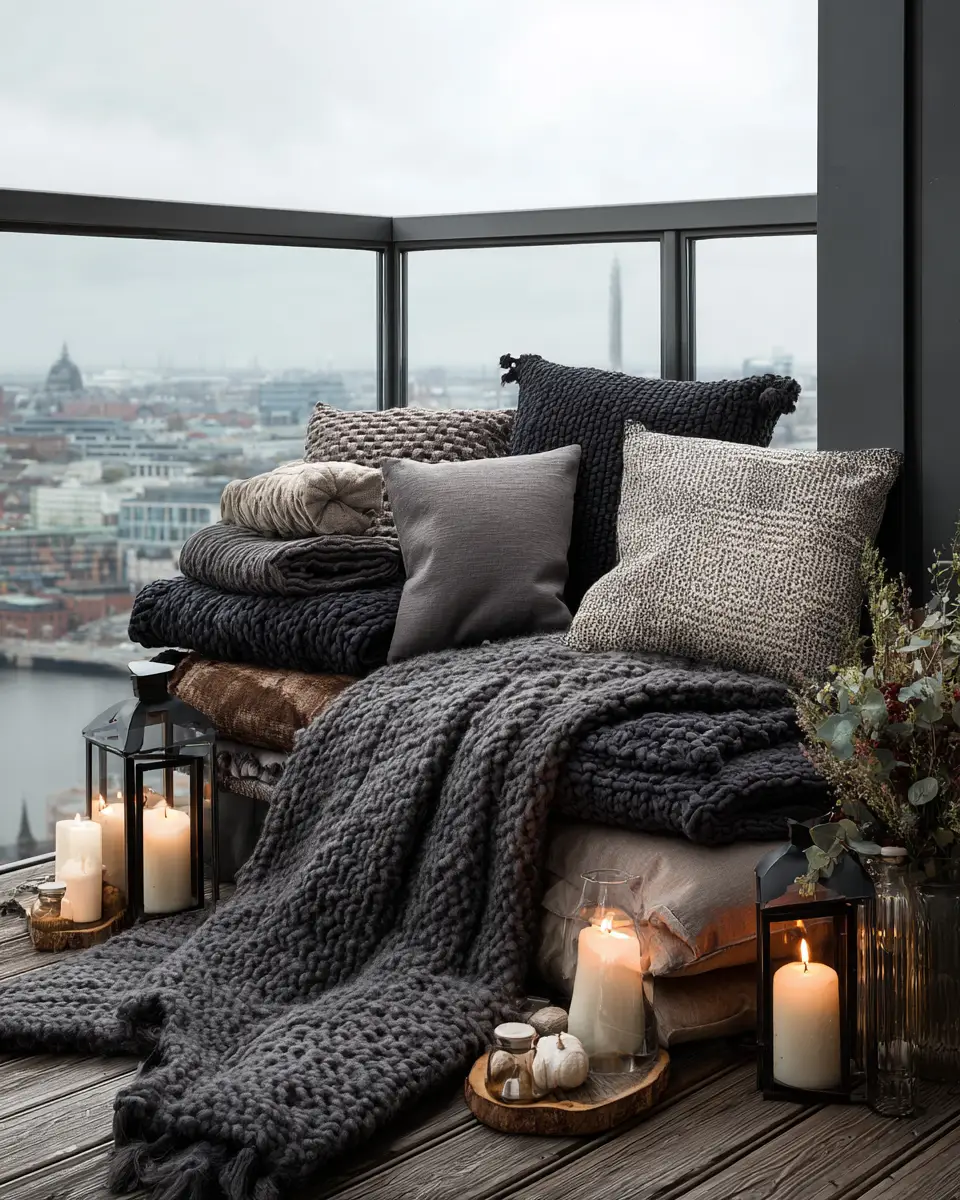 Moody Scandinavian Balcony Decor Ideas