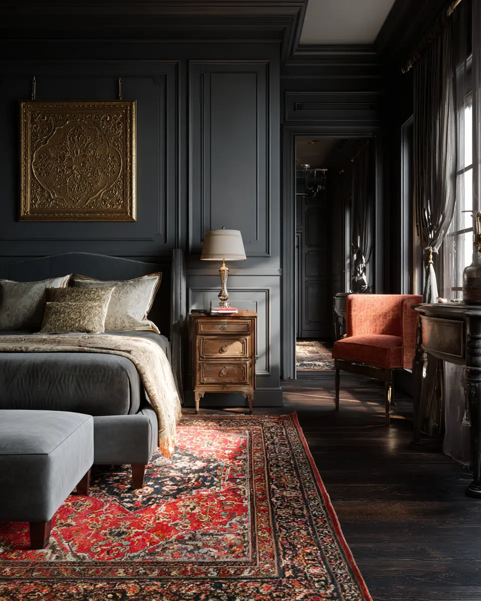 Moody Traditional Bedroom Decor Ideas