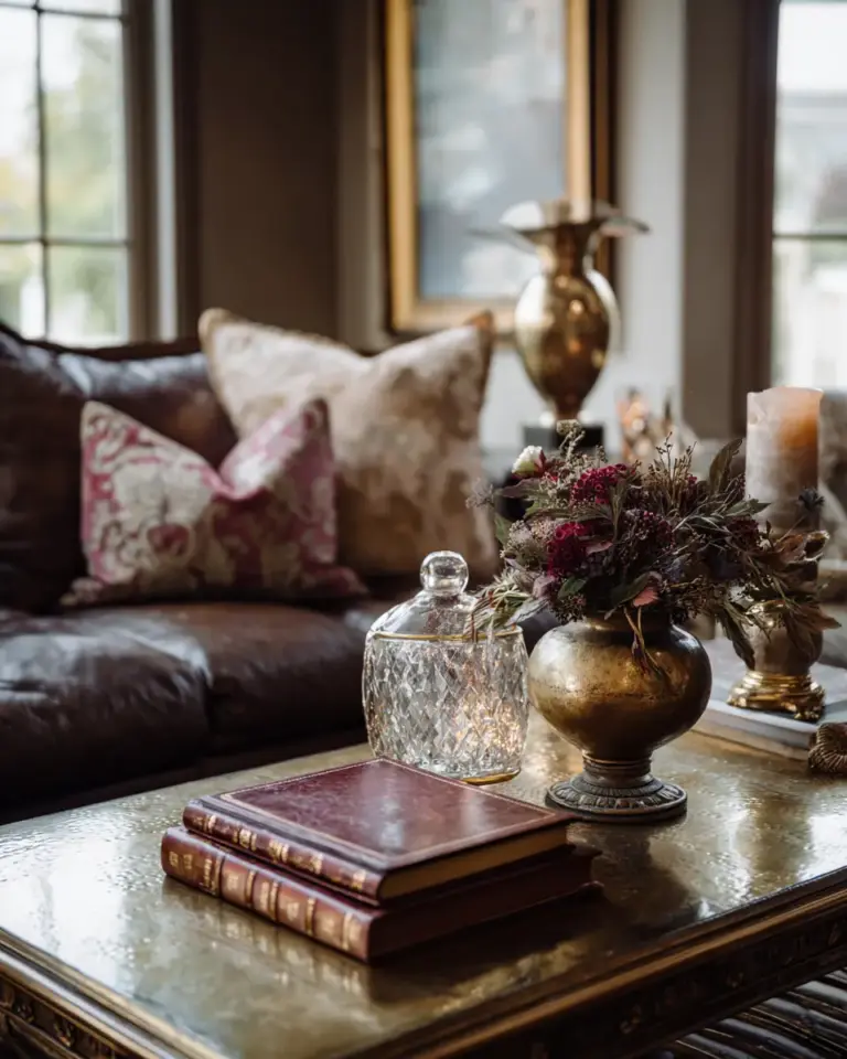 Moody Traditional Living Room Decor Ideas - Featured