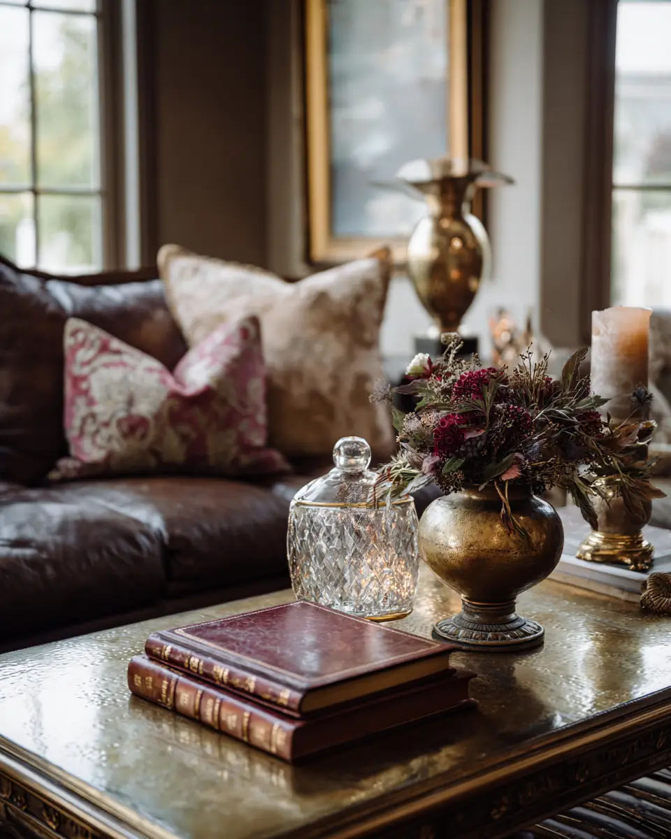 Moody Traditional Living Room Decor Ideas - Featured