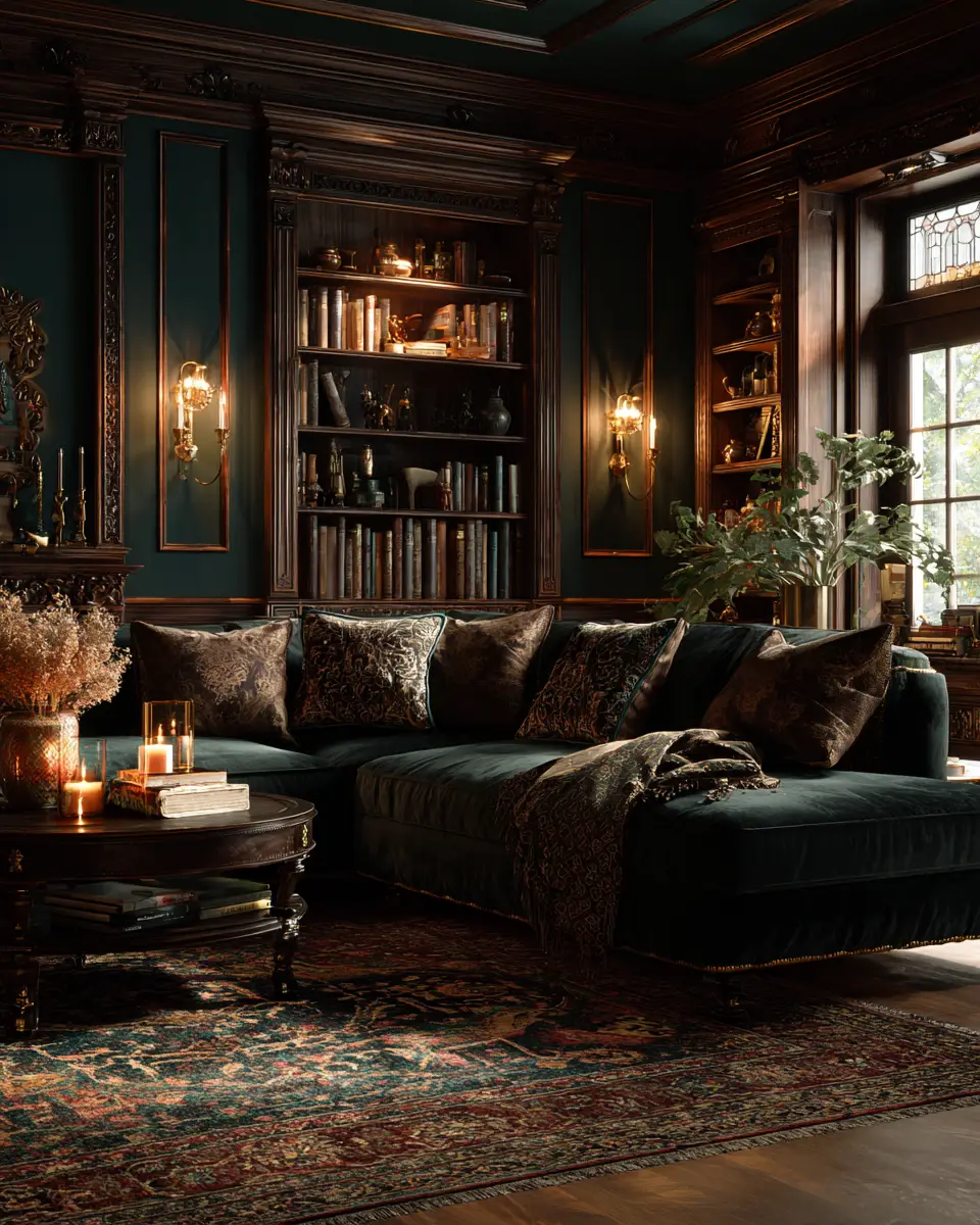 Moody Traditional Living Room Decor Ideas