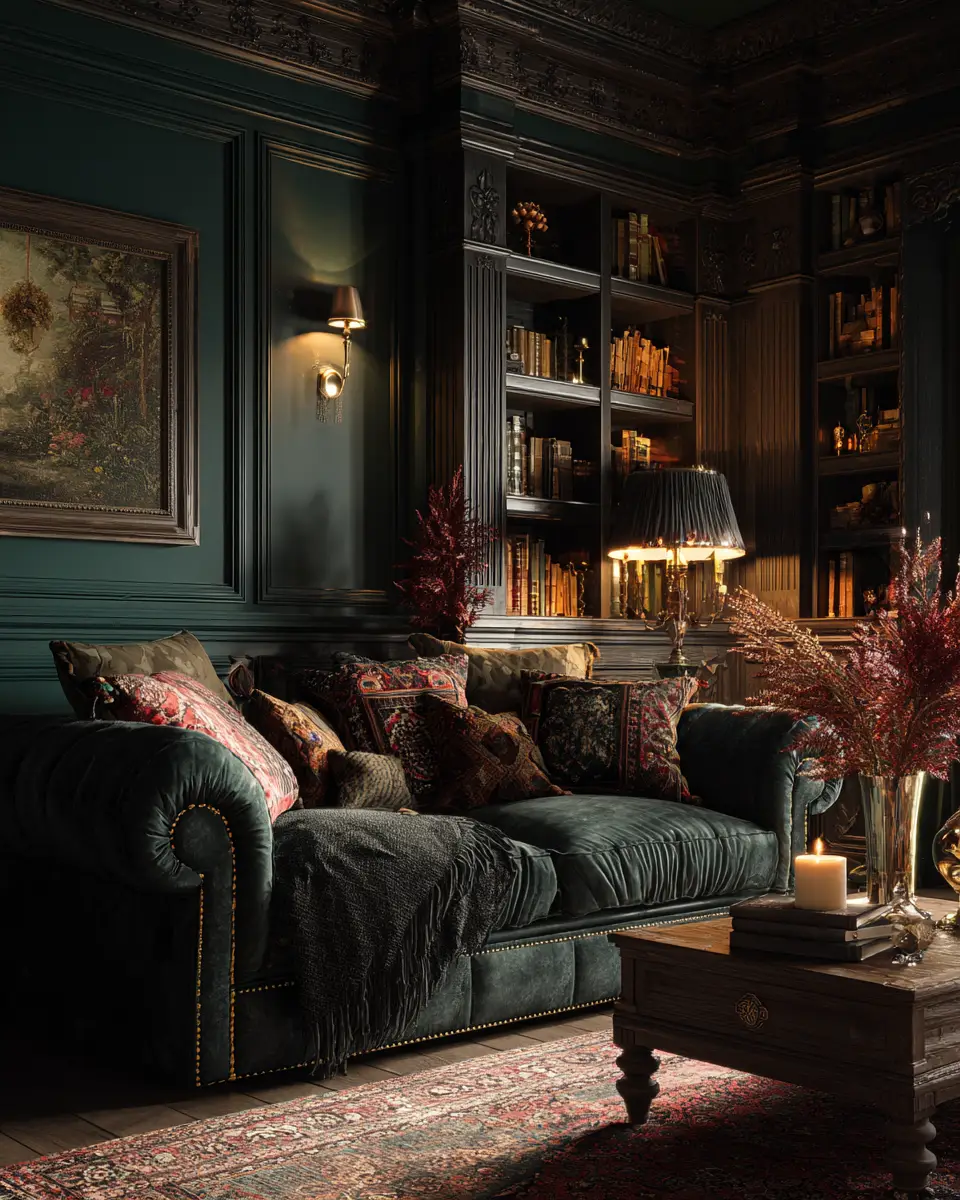 Moody Traditional Living Room Decor Ideas