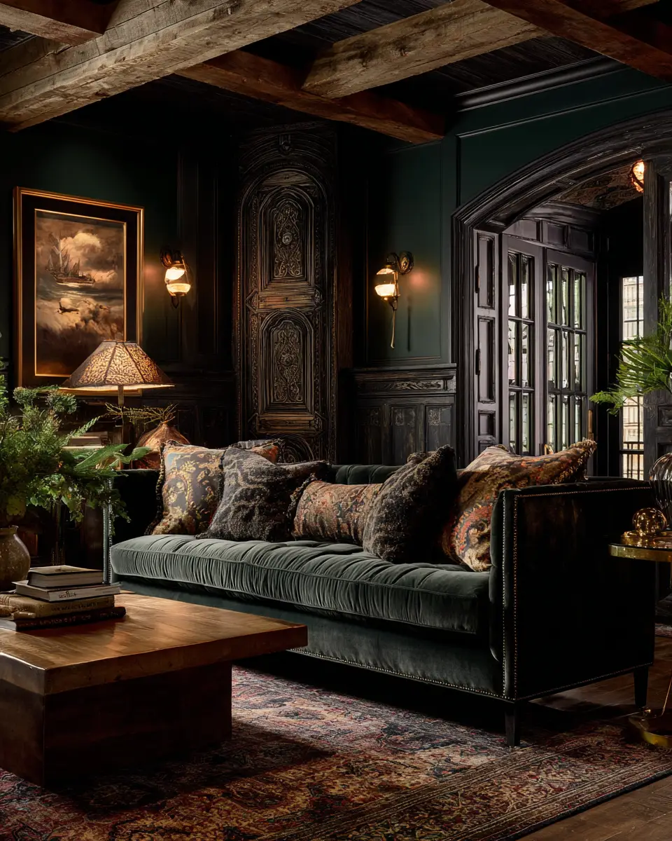 Moody Traditional Living Room Decor Ideas