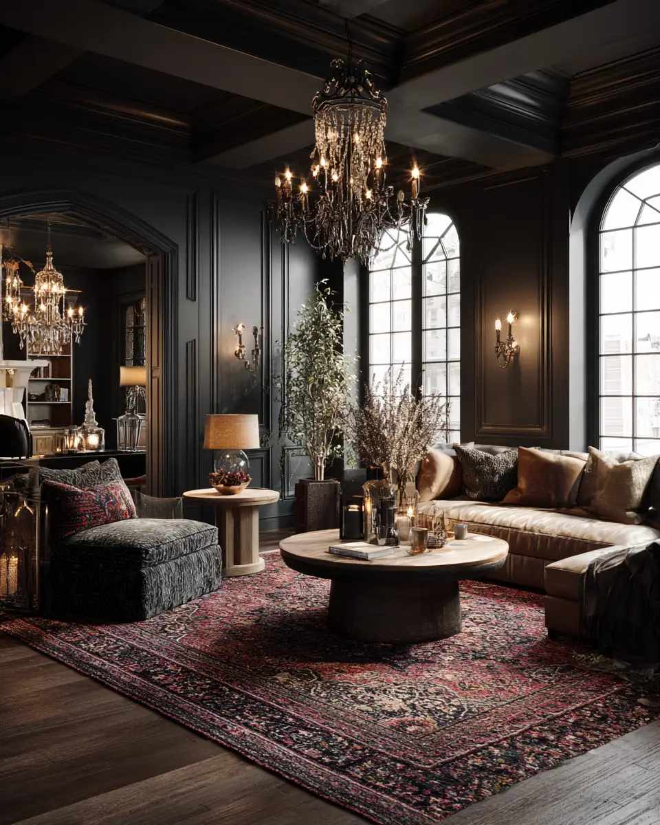 Moody Traditional Living Room Decor Ideas