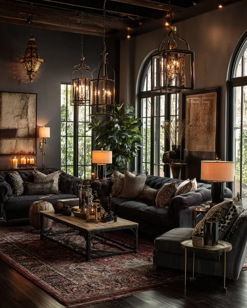 Moody Traditional Living Room Decor Ideas