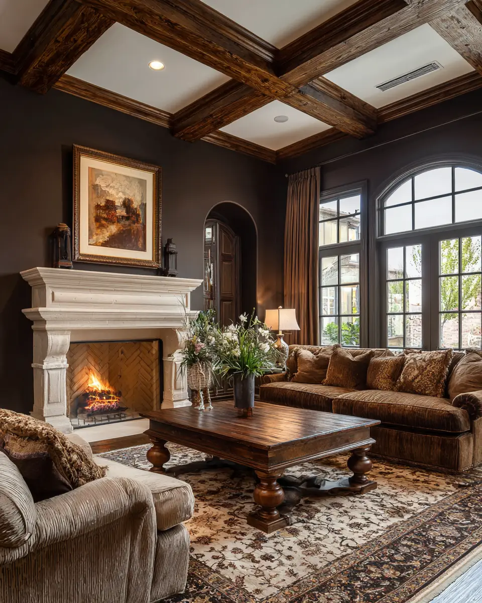 Moody Traditional Living Room Decor Ideas