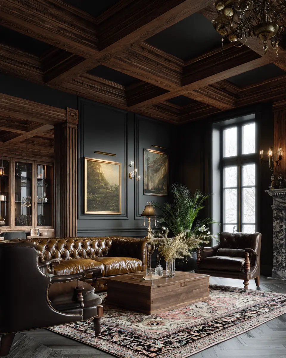 Moody Traditional Living Room Decor Ideas