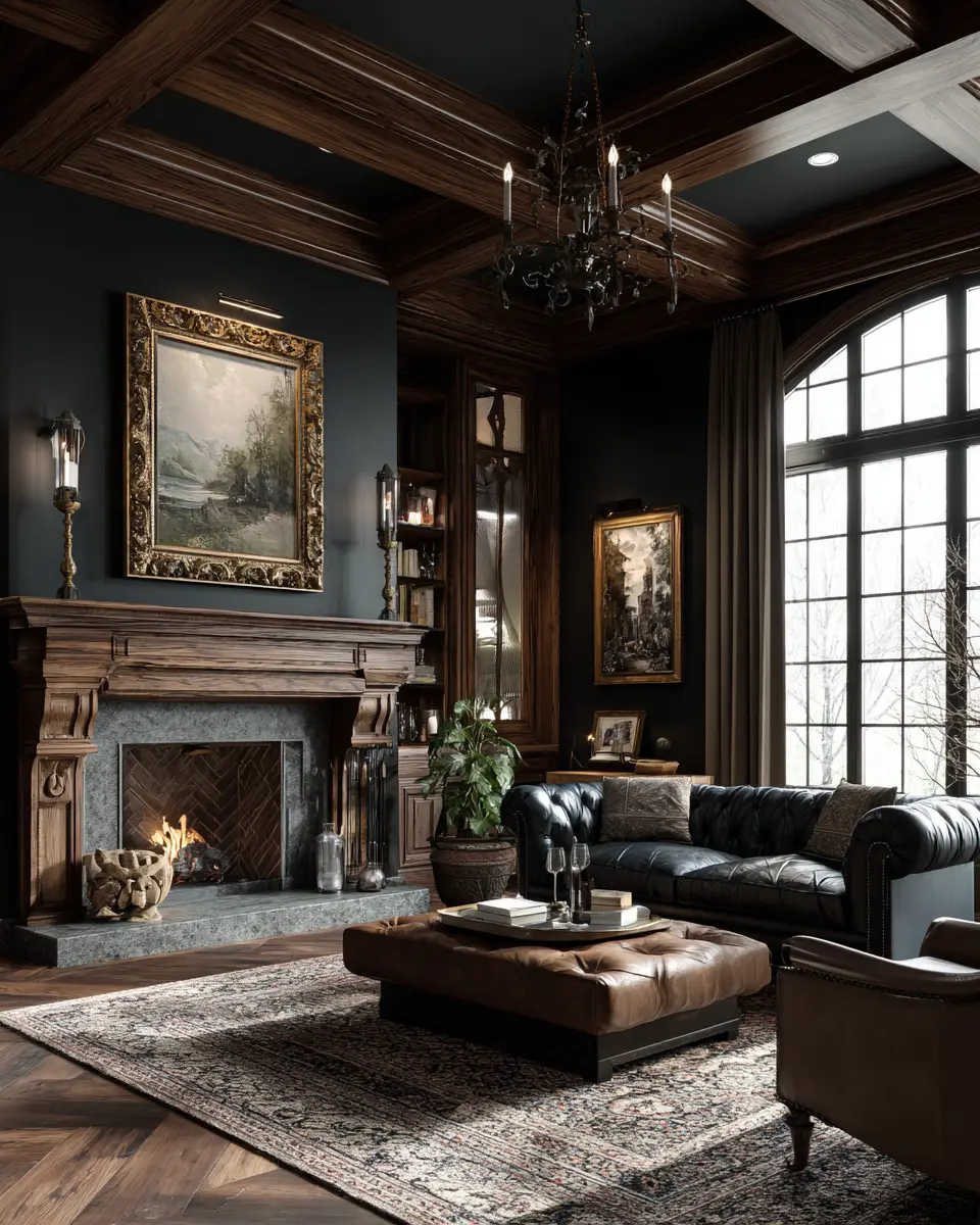 Moody Traditional Living Room Decor Ideas