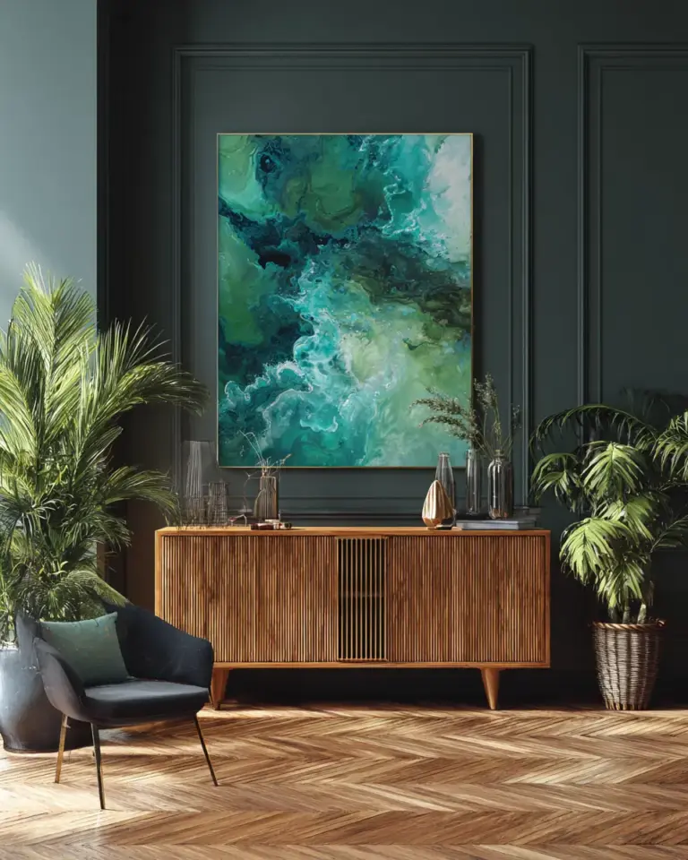 Moody Tropical Living Room Decor Ideas - Featured