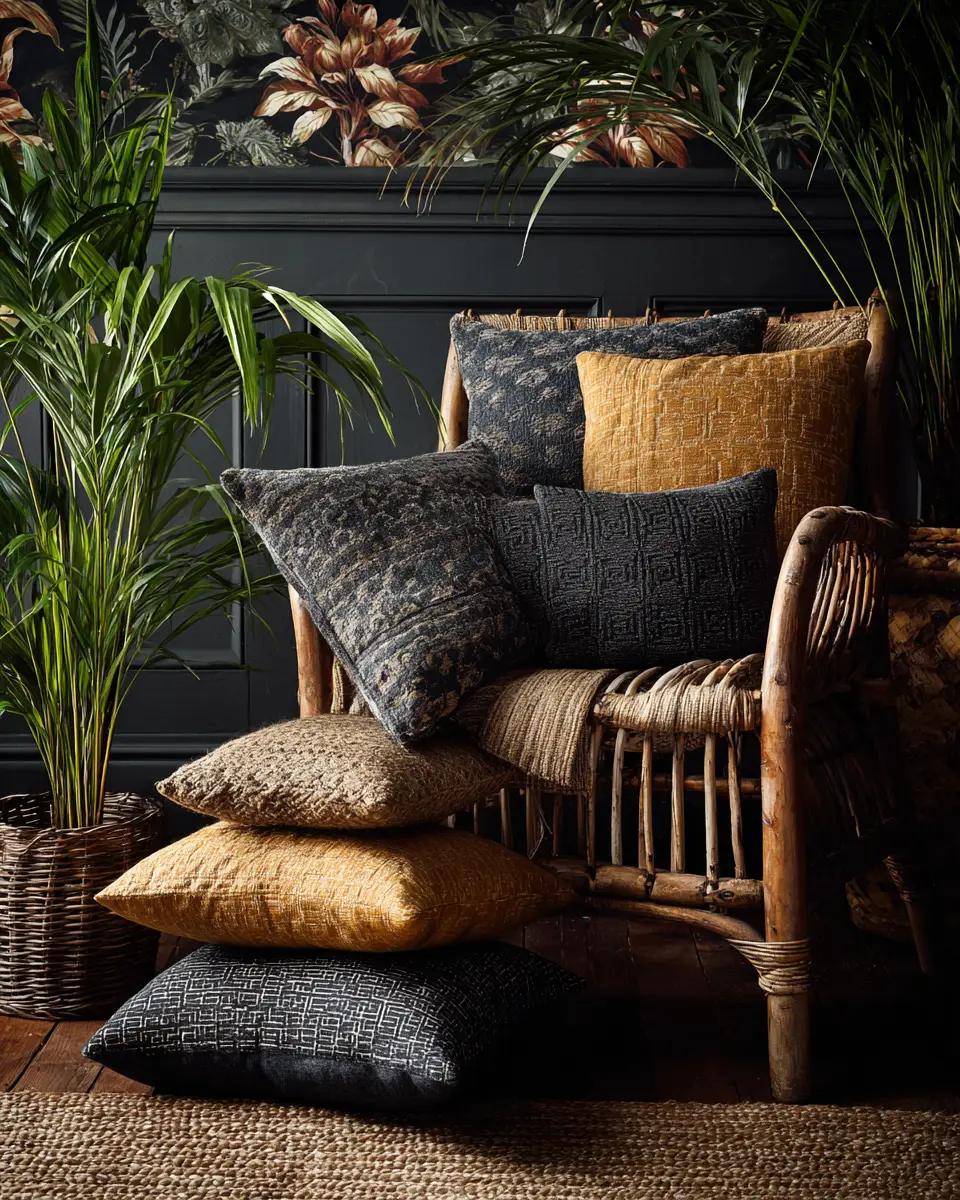 Moody Tropical Living Room Decor Ideas