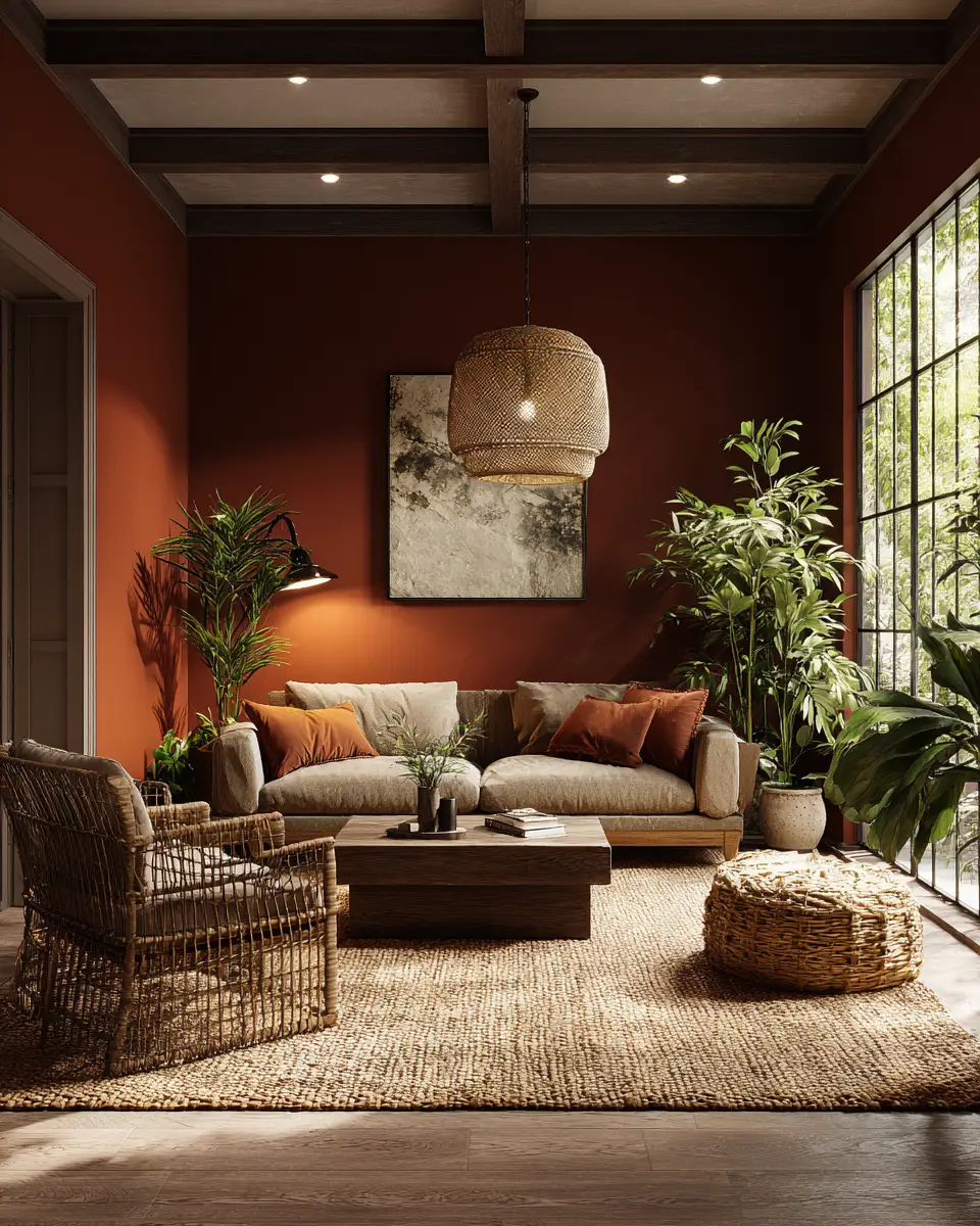 Moody Tropical Living Room Decor Ideas