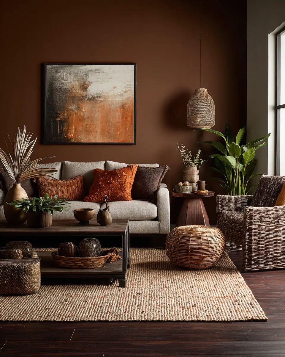 Moody Tropical Living Room Decor Ideas