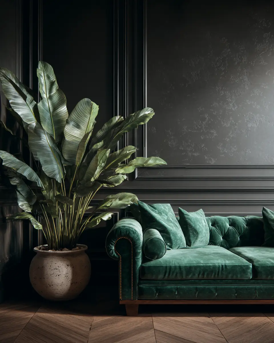 Moody Tropical Living Room Decor Ideas