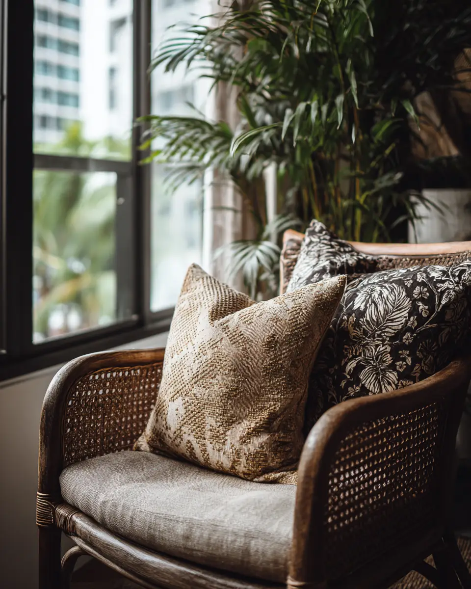 Moody Tropical Living Room Decor Ideas