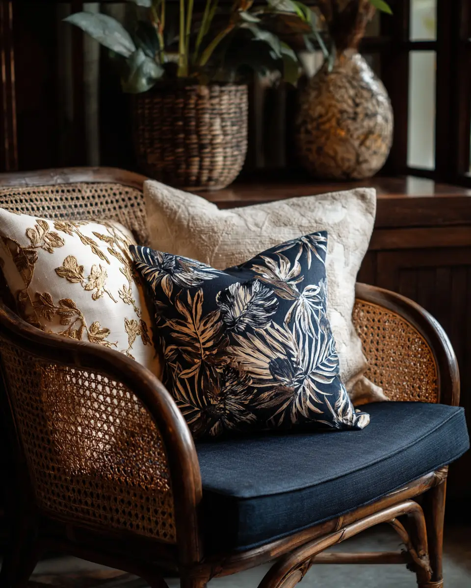 Moody Tropical Living Room Decor Ideas