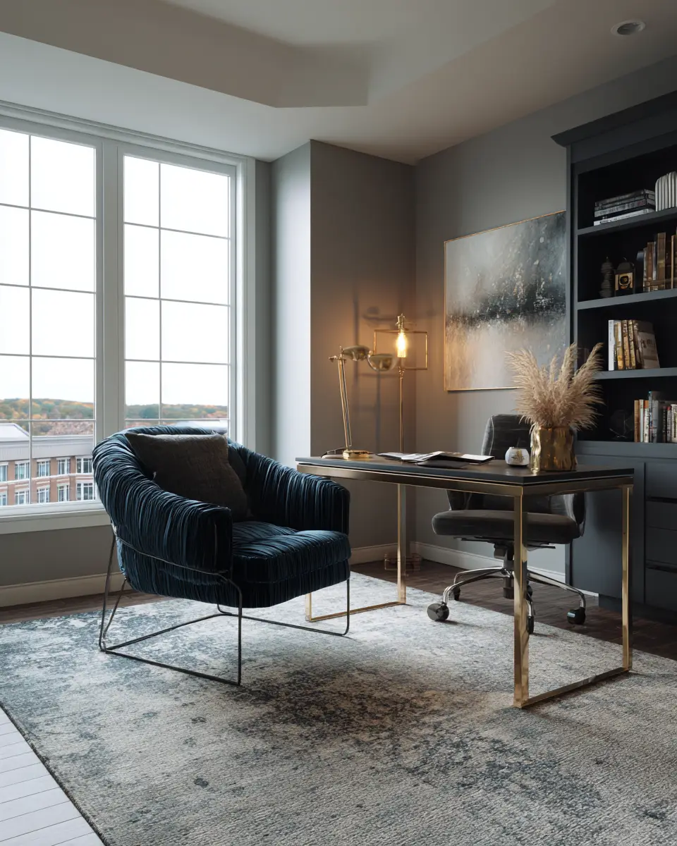 Moody Urban Home Office Decor Ideas