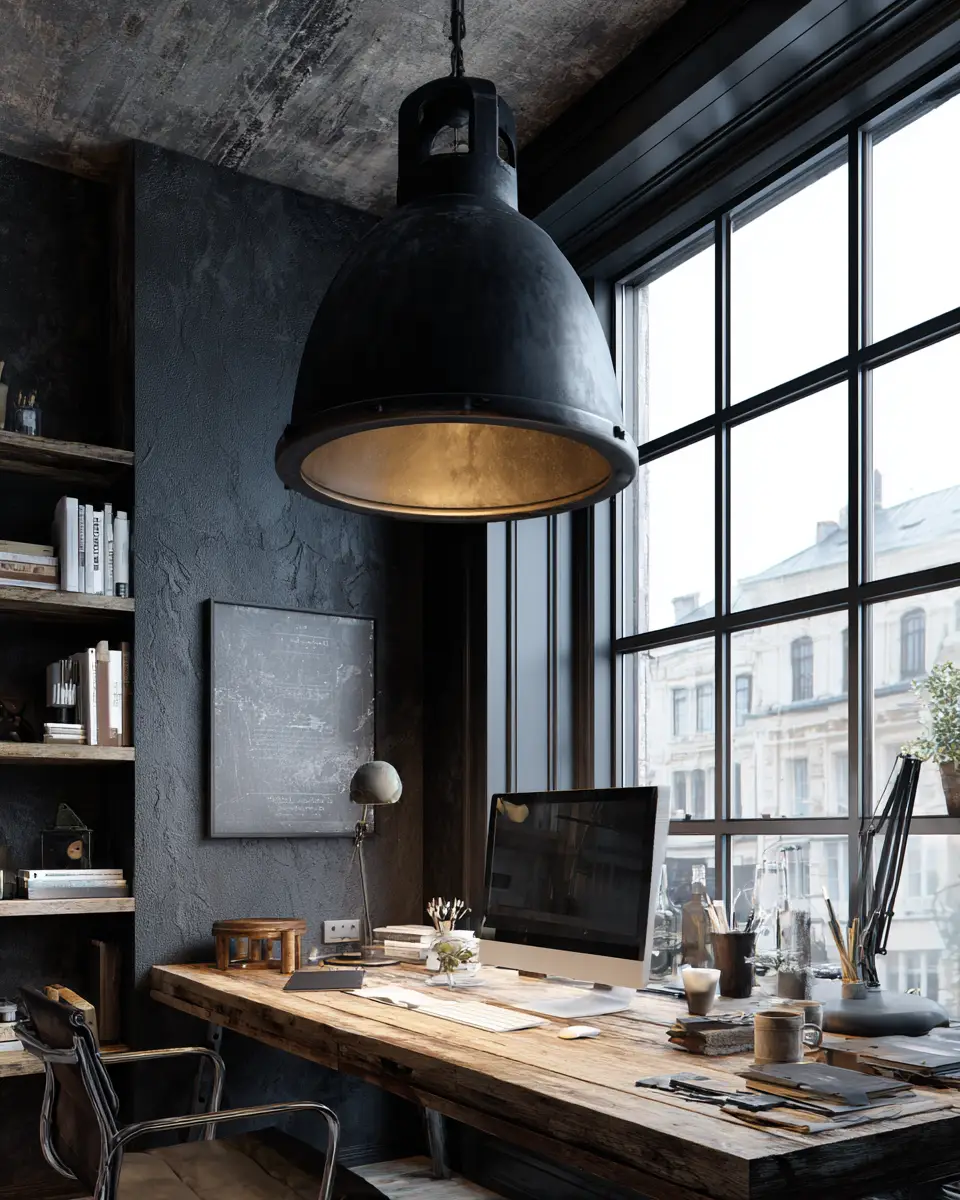 Moody Urban Home Office Decor Ideas