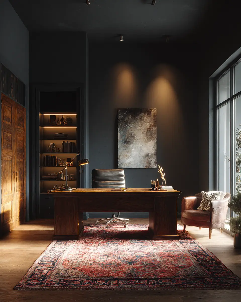 Moody Urban Home Office Decor Ideas