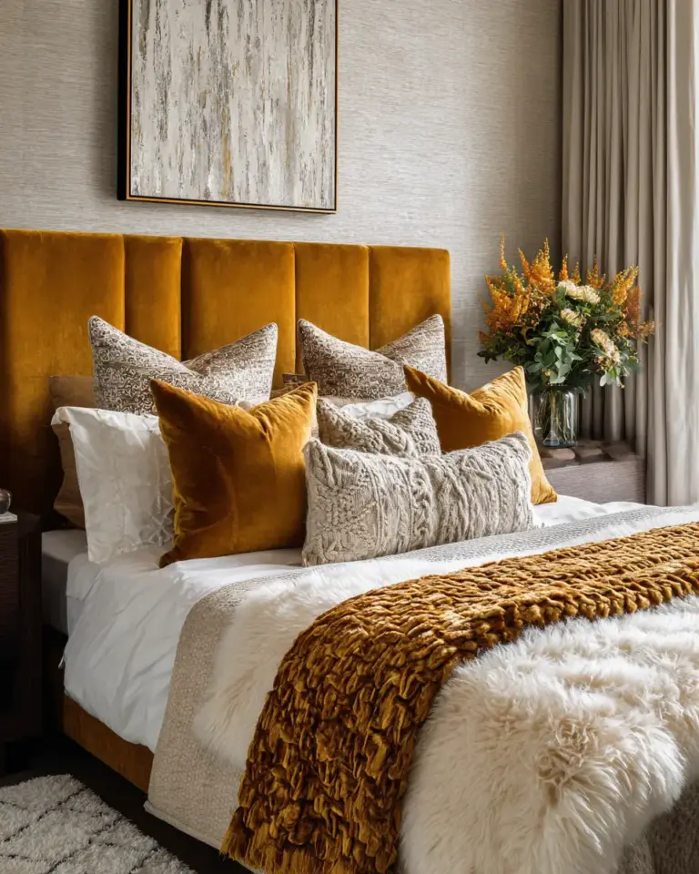 Mustard Yellow Classic Bedroom Decor Ideas - Featured