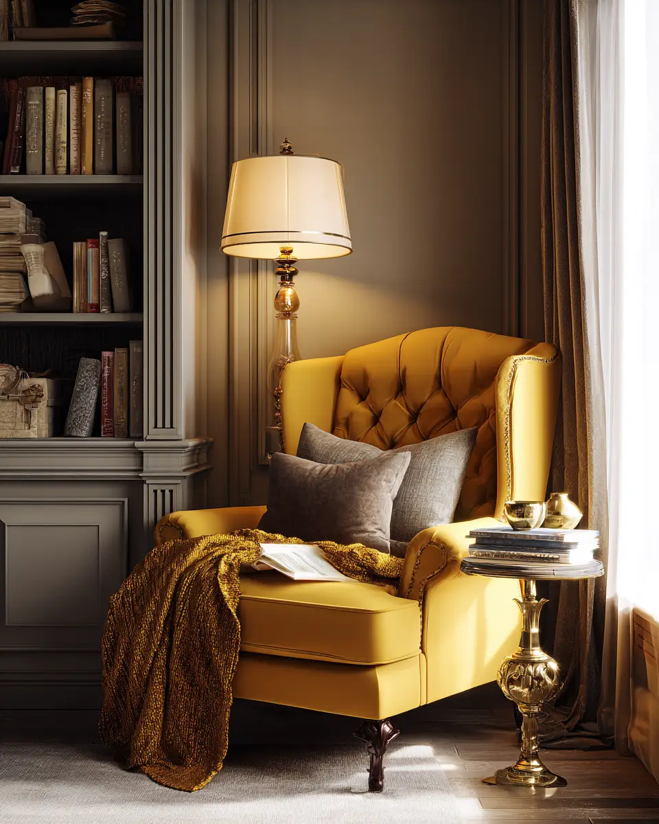 Mustard Yellow Classic Bedroom Decor Ideas