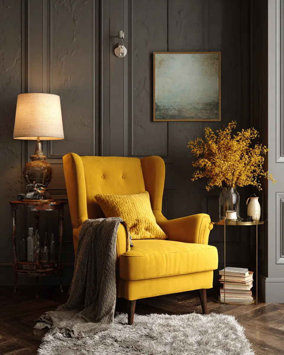 Mustard Yellow Classic Bedroom Decor Ideas