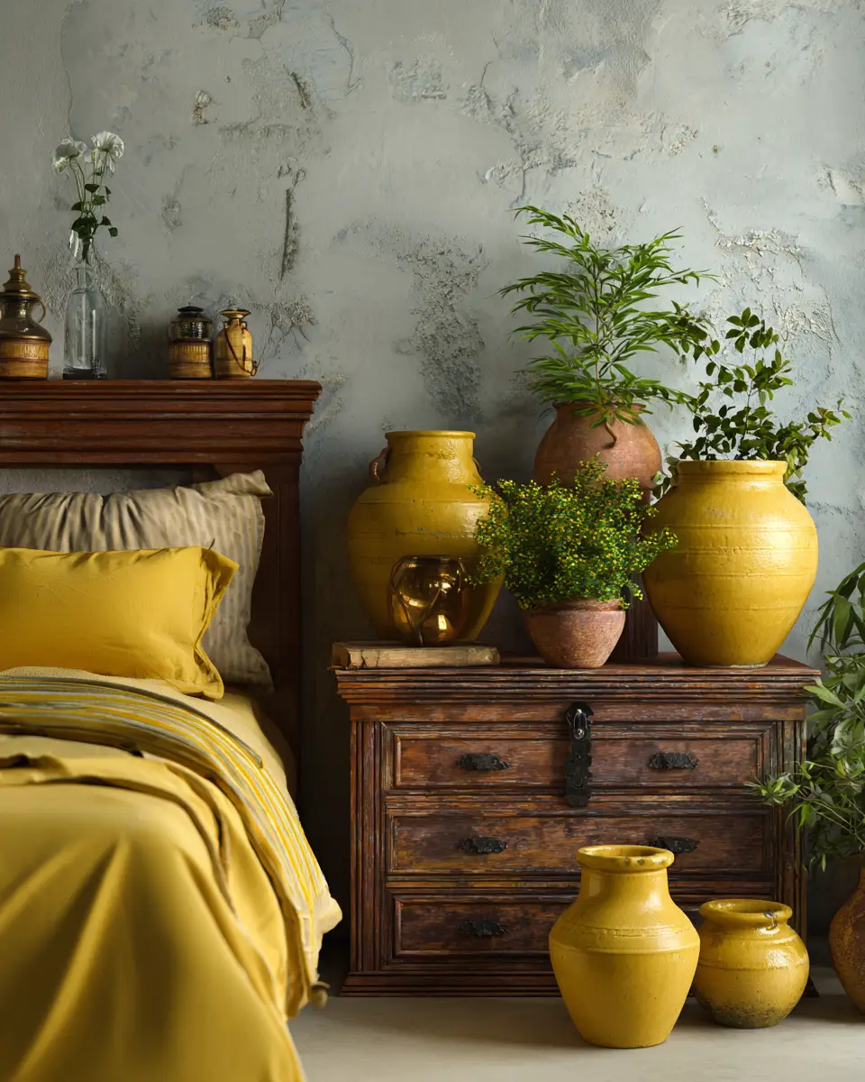 Mustard Yellow Classic Bedroom Decor Ideas