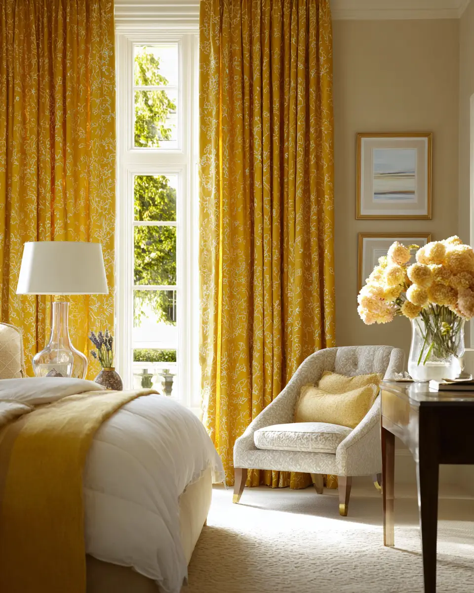 Mustard Yellow Classic Bedroom Decor Ideas
