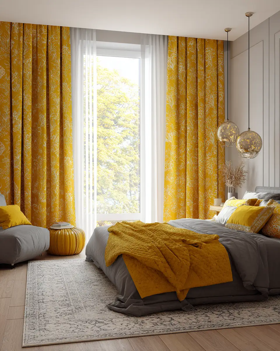 Mustard Yellow Classic Bedroom Decor Ideas