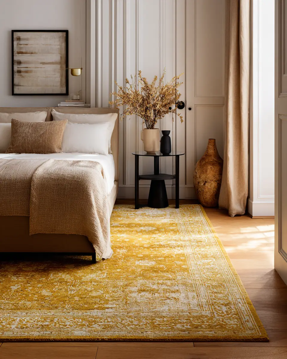 Mustard Yellow Classic Bedroom Decor Ideas