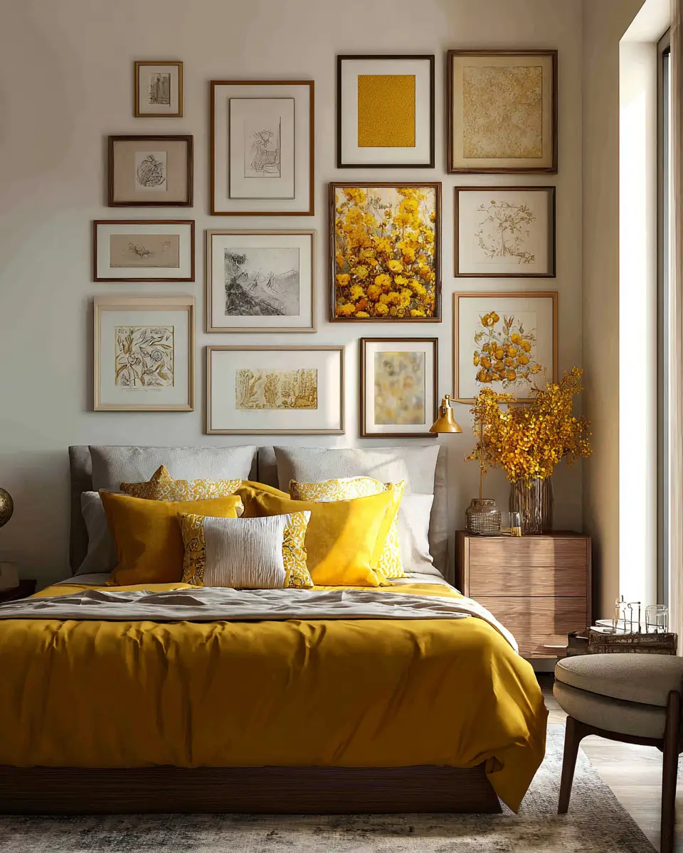 Mustard Yellow Classic Bedroom Decor Ideas