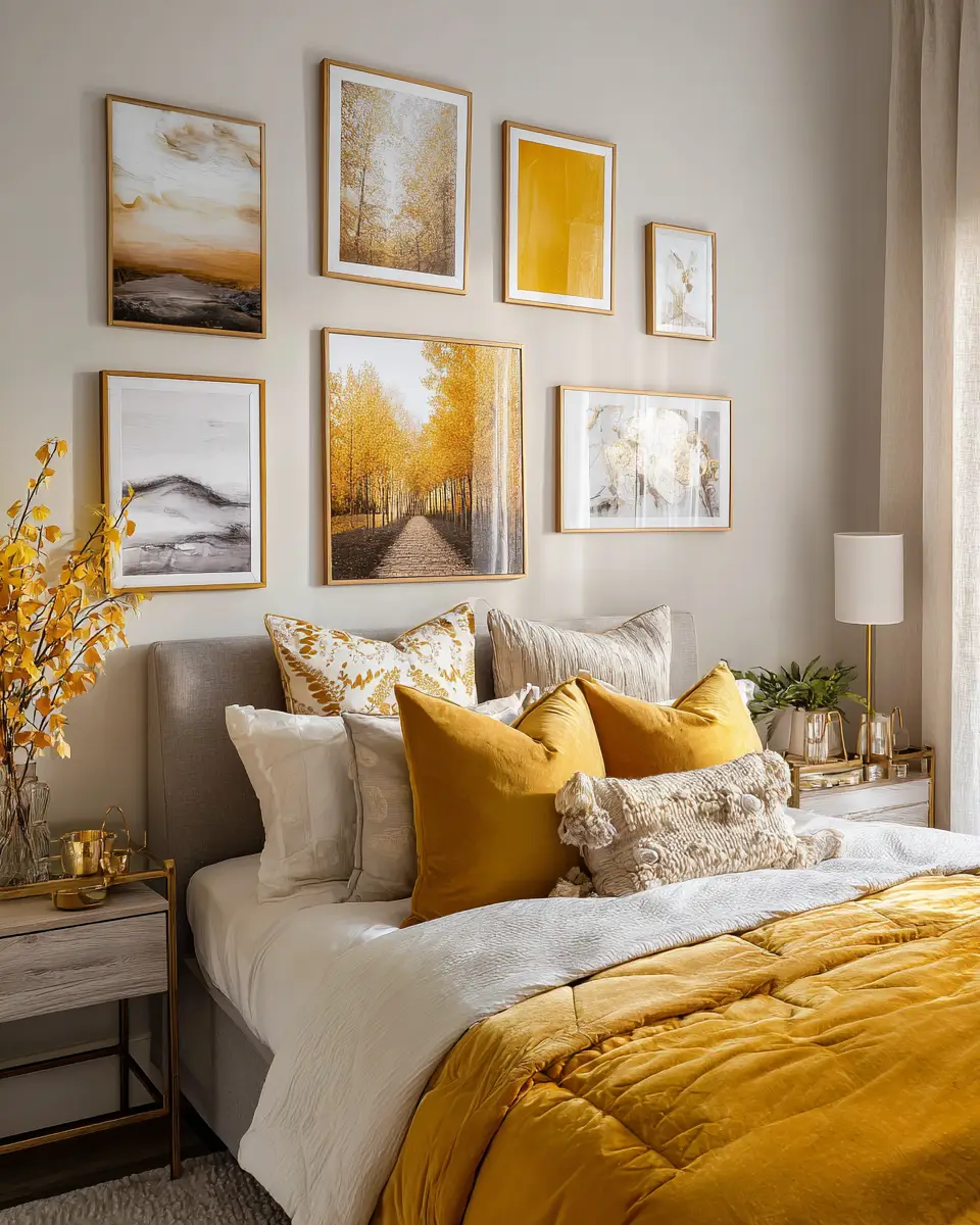 Mustard Yellow Classic Bedroom Decor Ideas