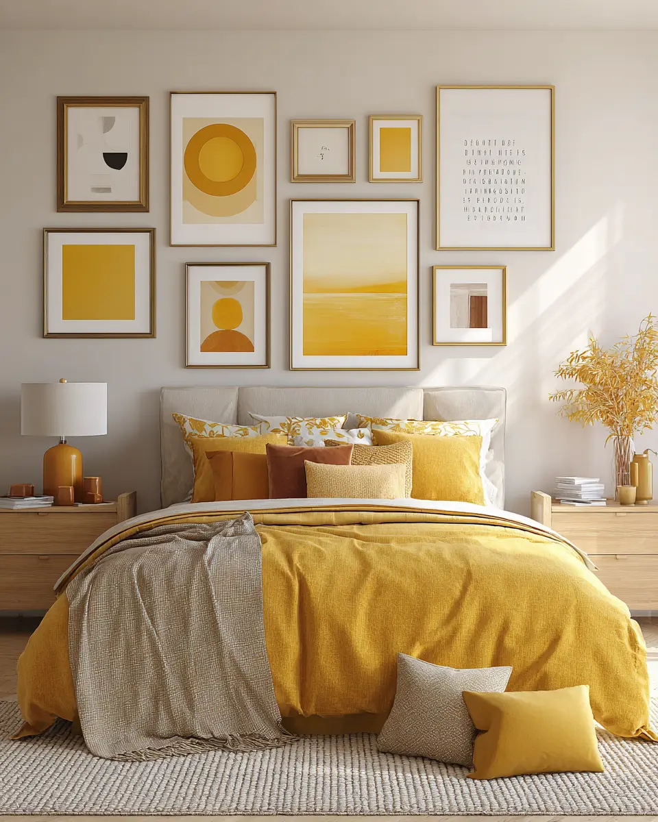 Mustard Yellow Classic Bedroom Decor Ideas