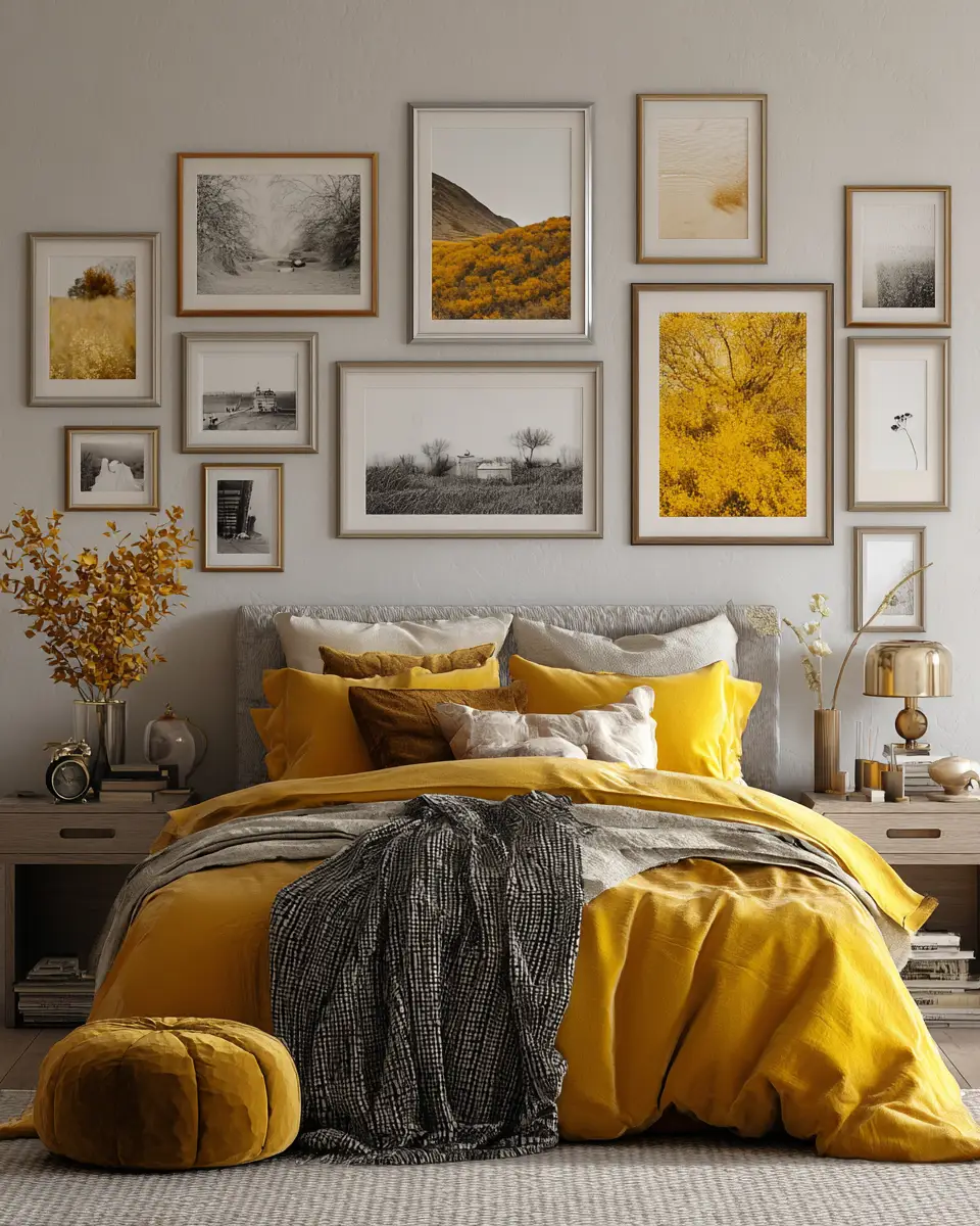 Mustard Yellow Classic Bedroom Decor Ideas