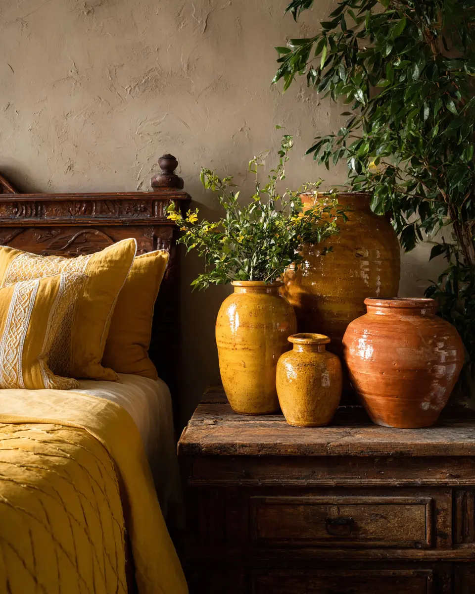 Mustard Yellow Classic Bedroom Decor Ideas