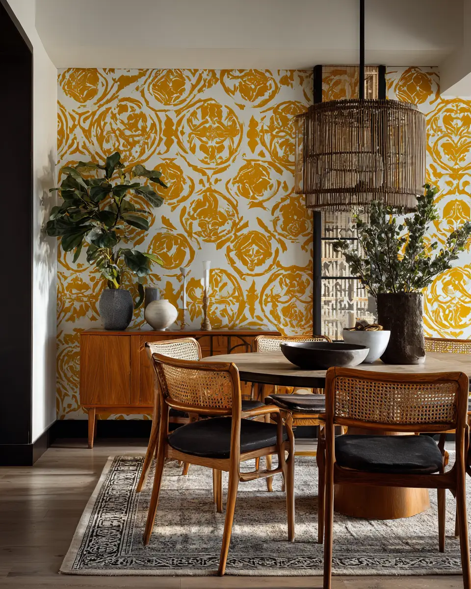 Mustard Yellow Classic Dining Room Decor Ideas