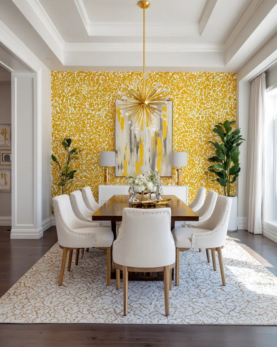 Mustard Yellow Classic Dining Room Decor Ideas