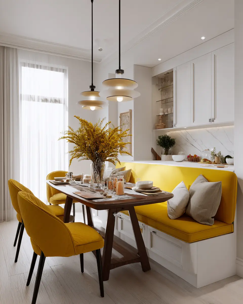 Mustard Yellow Classic Dining Room Decor Ideas