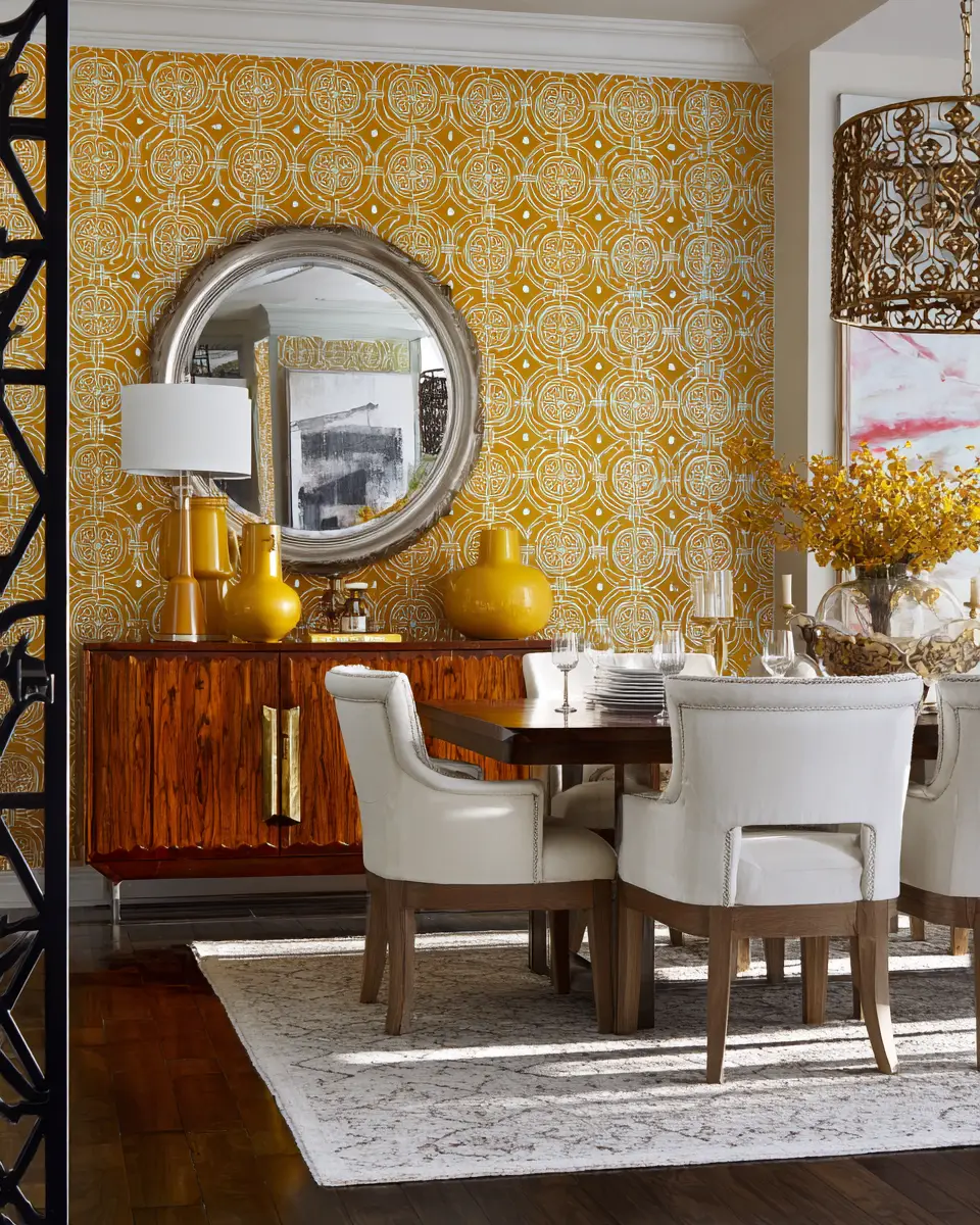 Mustard Yellow Classic Dining Room Decor Ideas